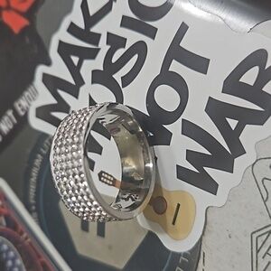 Stainless Steel Sparkling Cocktail Ring